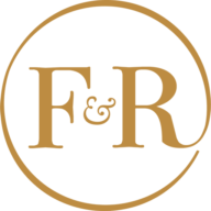 F&R logo i gylden farve
