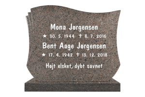 gravsten - Skatt Christensen Begravelsesforretning - gravsten standard moseloekke model ds025 - Gravsten