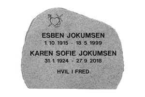 gravsten - Skatt Christensen Begravelsesforretning - gravsten standard graa bohus jetbraendt tilsat 60 x 40 - Gravsten