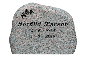 gravsten - Skatt Christensen Begravelsesforretning - helletsbakke jetbraendt 60 x 40 cm - Gravsten